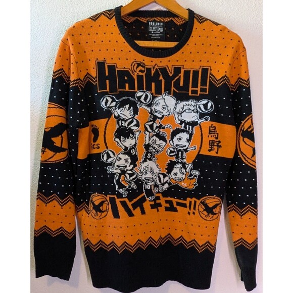 Haikyu Sweater Boxlunch Karasuno Crows Chibi Exclusive Size M Medium (741) - Picture 1 of 3